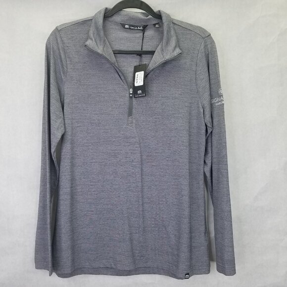 Travis Matthew Crestview 1/4 Zip Pullover Men's M Grey Heather Long Sleeve Logo - Picture 1 of 16